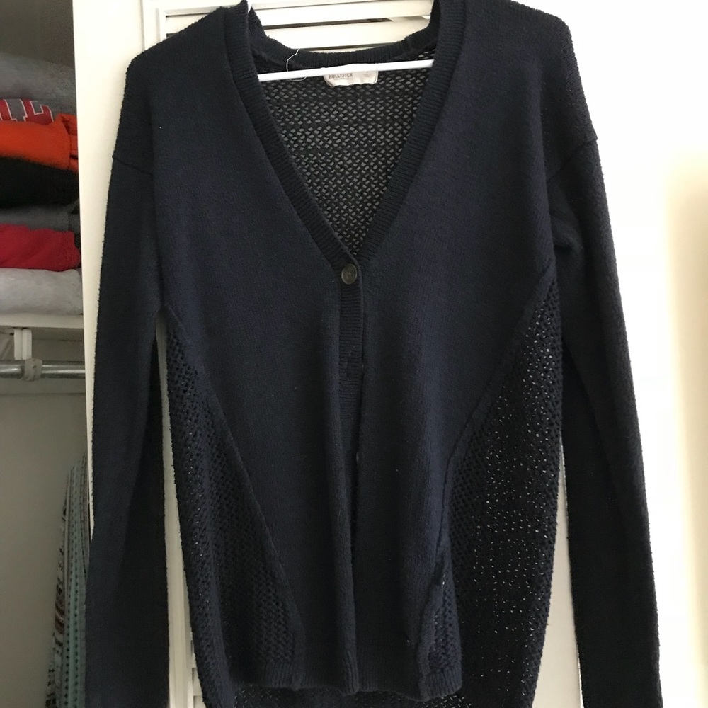 Navy knit cardigan